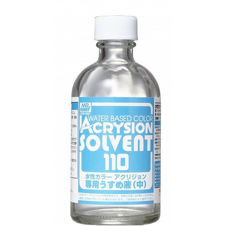พร้อมส่ง-ทินเนอร์-สีสูตรน้ำ-t302-acrysion-thinner-110ml-ทำสีโมเดล