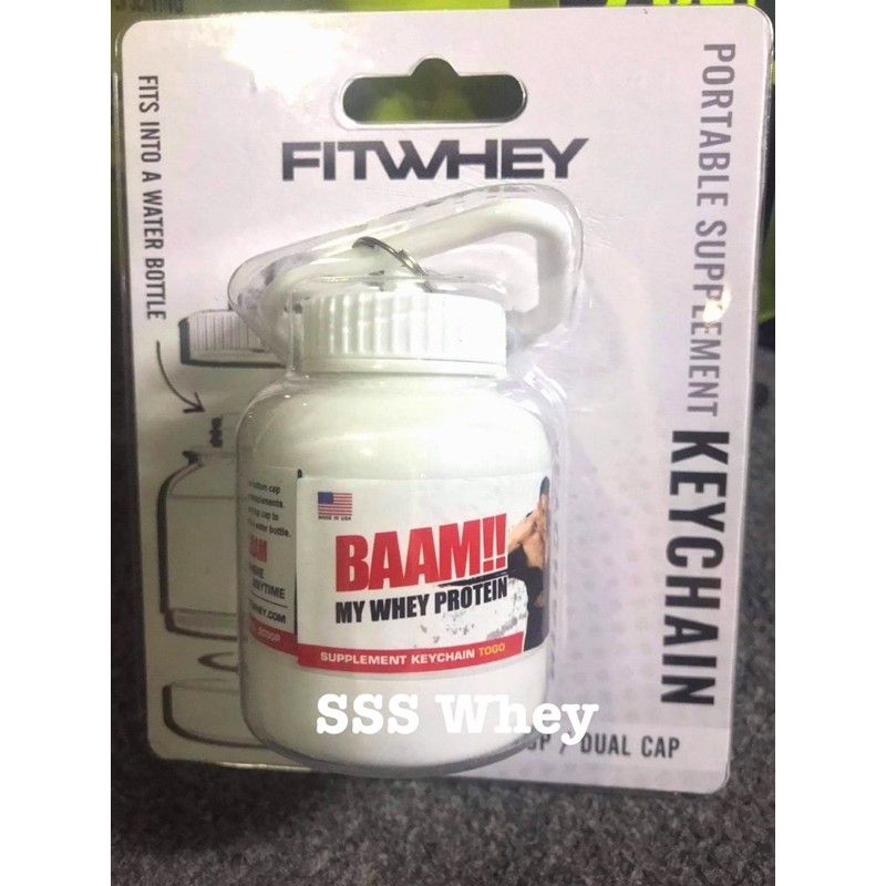 FITWHEY WHEY TO GO SUPPLEMENT KEYCHAIN กระปุกใส่เวย์ พวงกุญแจกระปุกเวย์ ...