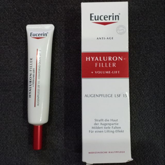 Eucerin HYALURON FILLER + volume lift eye cream spf15+UV ขนาด15ml
