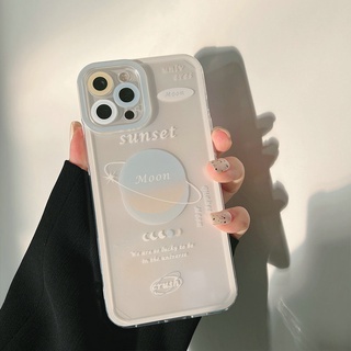 เคสโทรศัพท์มือถือแบบนิ่ม กันรอยเลนส์กล้อง ลายพระจันทร์ พระอาทิตย์ขึ้น สําหรับ Samsung Galaxy A03 A22 A31 A32 A02 M02 A03S A02S A21S A20S A10S A11 M11 A12 M12 A52 A52S A72 A51 A71 A50 A50S A30S A20 A30 A10 4G 5G