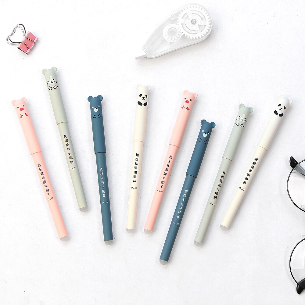 ปากกาเจลลายการ์ตูนสัตว์หมีแพนด้า-0-35-มม-4-ชิ้น-ชุด