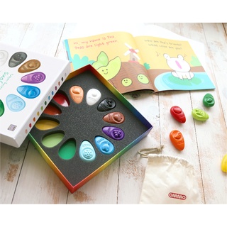 OMMO สีเทียนปลอดสารพิษ Baby Crayons Color Set ของเล่นสำหรับเด็ก ใช้วาดรูปสร้างจินตนาการ สามารถเล่นได้ตั้งแต่ 1 ขวบขึ้นไป