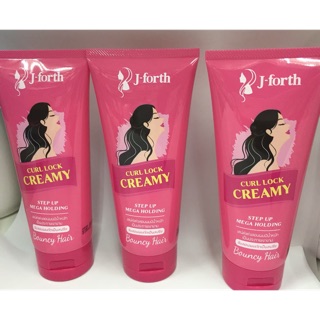 J-Forth Curl Lock Creamy 200 ml. เจโฟร์ท เคิร์ล ล็อค ครีมมี่ สำหรับจับลอนผมดัด ครีมจัดแต่งทรงผม