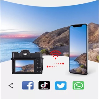ภาพขนาดย่อของภาพหน้าปกสินค้ากล้องดิจิตอล48MP ให้การ์ดหน่วยความจำ 32GB หน้าจอ 3.0 นิ้ว ความคมชัด 18 ล้านพิกเซล ความล จากร้าน illsory บน Shopee ภาพที่ 2