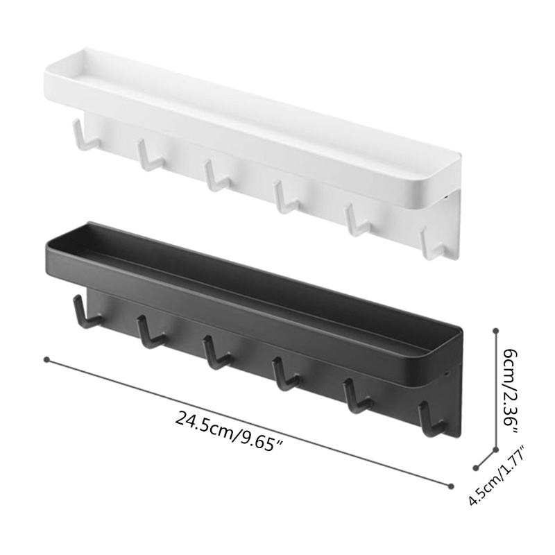 aotoo-ชั้นวางของแม่เหล็ก-ติดผนัง-พร้อมตะขอ-6-ตะขอ-สําหรับวางกุญแจ-จดหมาย-ทางเดิน-ห้องครัว-บ้าน