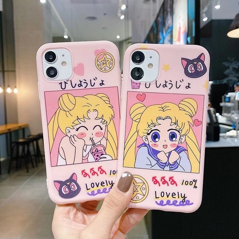 พร้อมส่ง-เคสเซเลอร์มูนพื้นชมพู-ใหม่ล่าสุด