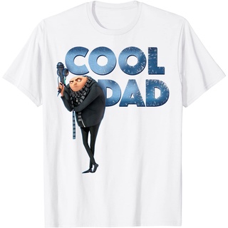 เสื้อยืดโอเวอร์ไซส์เสื้อยืด พิมพ์ลายกราฟิก Despicable Me Minions Gru Cool Dad สําหรับผู้ชายS-3XL