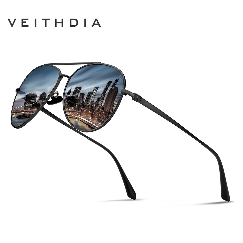 ภาพหน้าปกสินค้าVEITHDIA 8259 แว่นตากันแดด เลนส์โพลาไรซ์ UV400 สไตล์วินเทจ คลาสสิก เหมาะกับการขับขี่กลางแจ้ง สําหรับผู้ชาย