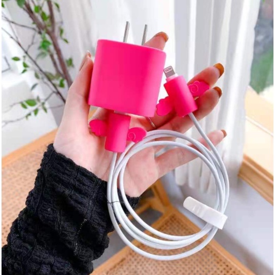 พร้อมส่ง-ตัวล็อคหัวชาร์จ-สายชาร์จ-สำรับ-apple-18w-20wน่ารักๆ