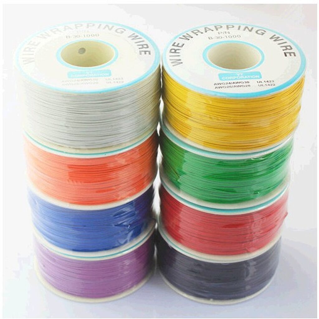 ภาพหน้าปกสินค้าWire Wrapping Wire 305M 30AWG 1 ม้วน (305 เมตร) สายไฟบัดกรี PCB จากร้าน general4.group บน Shopee