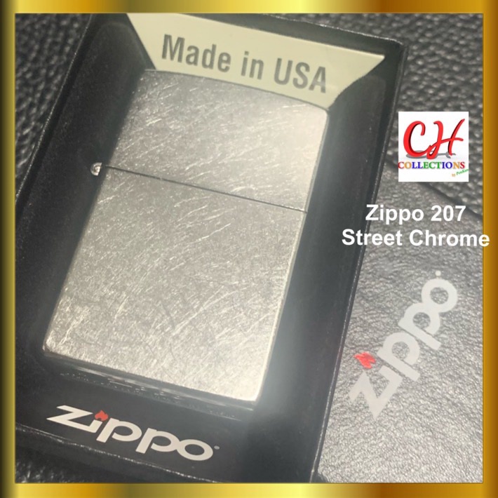 ไฟแช็คzippo-207-streetchrome-ซิปโป้ของแท้-สินค้าใหม่มือหนึ่งยังไม่ผ่านการใช้งาน-จึงยังไม่มีการเติมน้ำมันใดใด