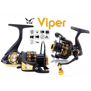 รอกสปินนิ่ง Viva รุ่น Viper (VP) สีดำทอง มีให้เลือกเบอร์ 1000-4000