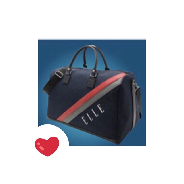 ELLE Blue Stripe Bag Shopee Thailand