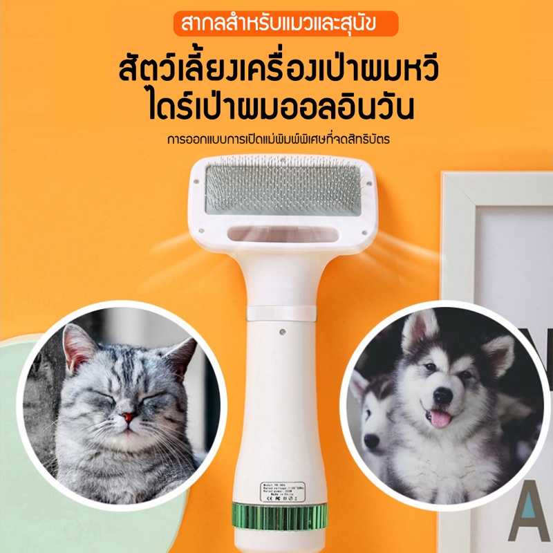 pet-grooming-dryer-หวีแปรงไดร์เป่าขนสัตว์เลี้ยง-สุนัข-แมว-หวี-หลังการอาบน้ำขนฟูนุ่ม-ใช้ได้ทั้งสุนัขและแมว