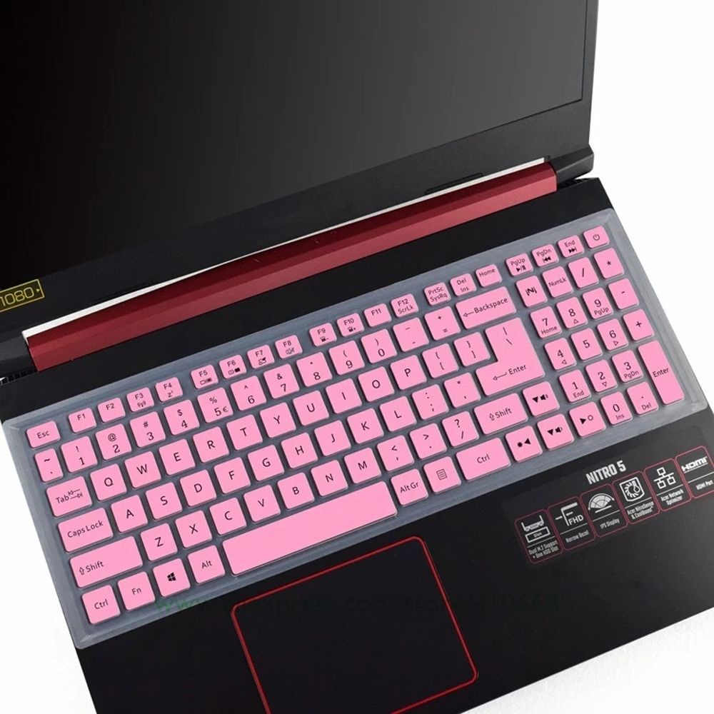 cleoes-laptop-accessories-keyboard-cover-protector-dustproof-notebook-keyboard-cover-keyboard-skin-keyboard-film-waterproof-for-an515-54-54w2-silicone-for-acer-nitro-5-for-an515-54-51m5-laptop-keyboar