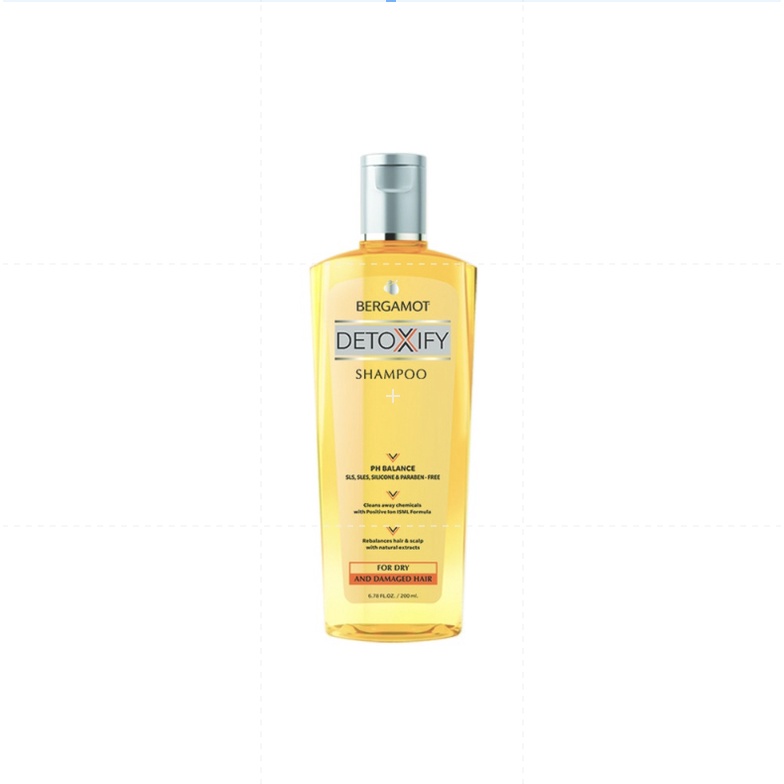 bergamot-ชุดคู่-detoxify-shampoo-ขวดส้ม-dry-hair-200มล-bergamot-detoxify-hair-conditioner-275มล