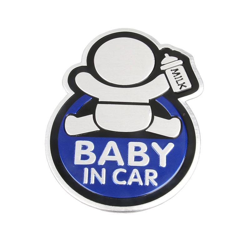 สติกเกอร์อลูมิเนียม-ลาย-baby-in-car-สำหรับติดรถยนต์-เพื่อความปลอดภัยสำหรับเด็ก