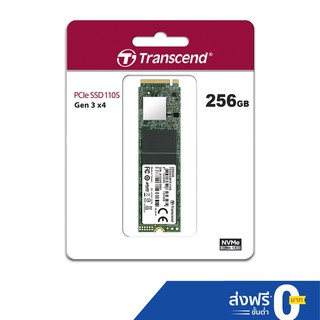 Transcend PCIe NVMe M.2 SSD 256GB : MTE110S: Gen 3 x4 : MTE110S :รับประกัน 5 ปีหรือ**รับประกันไม่เกิน100 TBW ** -มีใบกำกับภาษี TS256GMTE110S