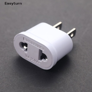 Easyturn ซ็อกเก็ตแปลงปลั๊ก US เป็น EU ทรงกลม และแบน อเนกประสงค์