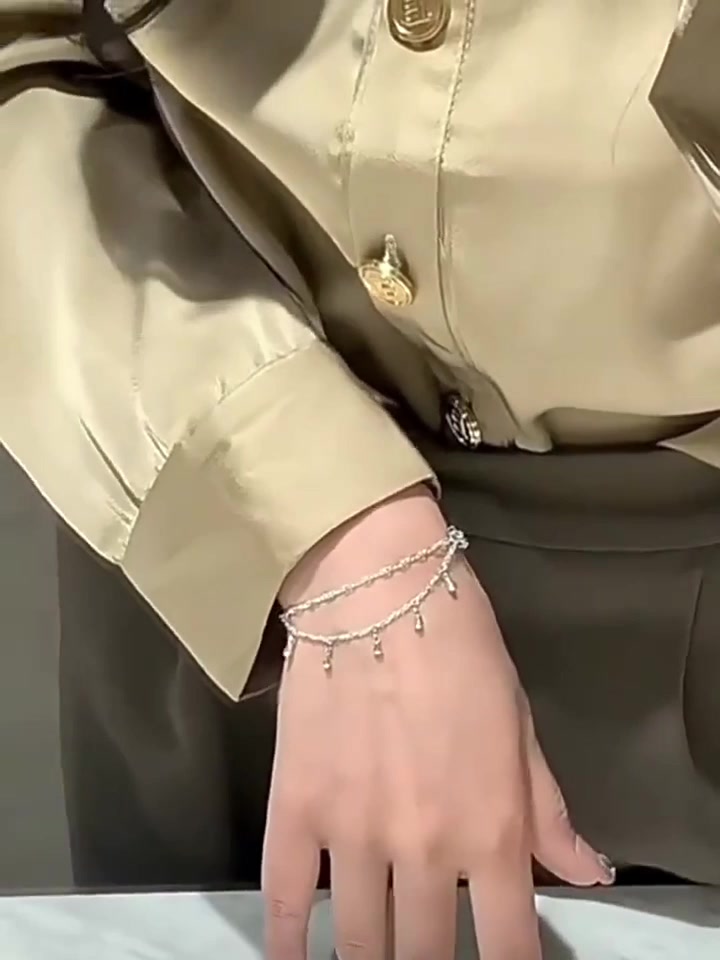 สร้อยข้อมือ-โลหะผสม-รูปดาวหยด-แฟชั่นสําหรับผู้หญิง