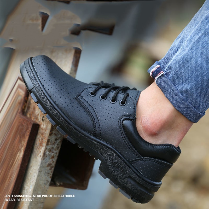 รองเท้าเซฟตี้-รองเท้าหัวเหล็ก-สำหรับผู้ชาย-ไม่ลื่น-ทนต่อการสึกหรอ-ระบายอากาศ-รองเท้าไซต์งานก่อสร้าง-ลดราคา