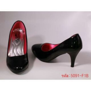 ภาพหน้าปกสินค้ารองเท้าคัชชู FAIRY หนังแก้ว ส้นสูง 3 นิ้ว รุ่น 5091-F1B ที่เกี่ยวข้อง