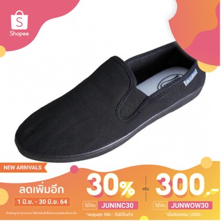 สินค้า [ลดเพิ่ม30%ใช้โค้ดJUNINC30] รองเท้า บัดดี้ by LEO  สีดำล้วน สีขาวล้วน ไซร์ 36-43 สีดำ🚨มีเก็บเงินปลายทางครับ🚨