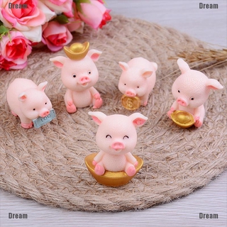 &lt;Dream&gt; หมูจิ๋วน่ารัก สําหรับตกแต่งสวน Diy 5 ชิ้น ต่อชุด