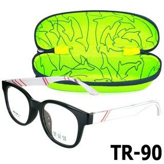 TR-90 แว่นตา รุ่น 3017 สีดำขาขาว วัสดุ TR-90 100% (KOREADESIGN)เบาและยืดหยุ่นได้