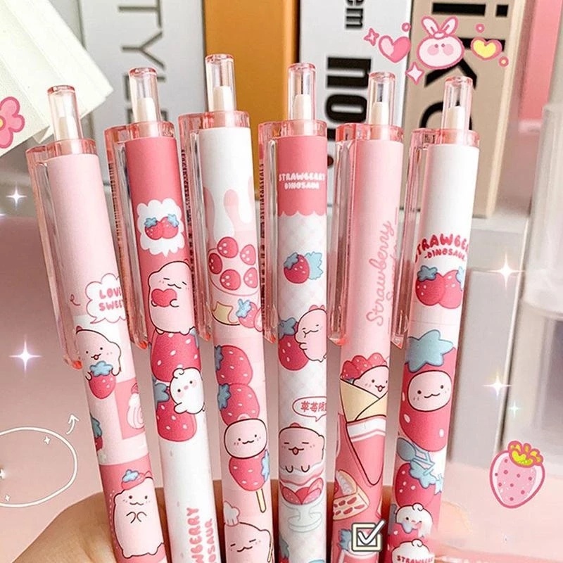 ปากกาเจล-0-5-รูปไดโนเสาร์น้อยน่ารัก-สีชมพู-คุณภาพสูง-สําหรับนักเรียน-สํานักงาน