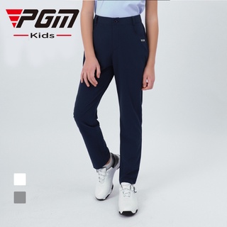 11GOLF กางเกงกอล์ฟขายาว เด็ก PGM-KUZ109 มี สีกรม ขาว เทา