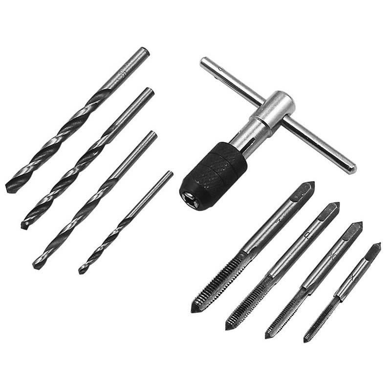 9-ชิ้น-เซ็ตสกรูก๊อกและประแจรูปตัว-tap-wrench-set-t-และดอกสว่านเกลียวเกลียวแตะชุดเครื่องมือมือ