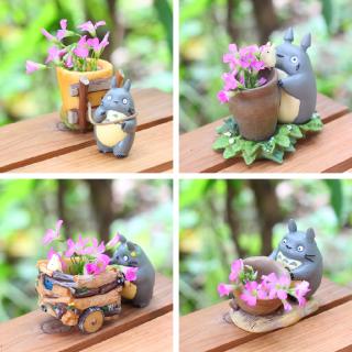 ฮายาโอะมิยาซากิของฉันเพื่อนบ้าน Totoro และมินิเรซิ่นมินิกระถางดอกไม้ดอกไม้น่ารักการ์ตูนตกแต่ง