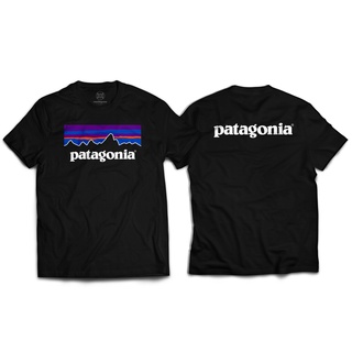 ผ้าฝ้าย 100%คลาสสิก เสื้อยืดคอกลม ลาย Patagonia ผ้าฝ้ายแท้S-3XL