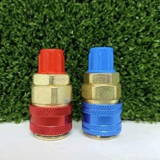 ภาพหน้าปกสินค้าคอปเปอร์ เติมน้ำยาแอร์ R134a แพคคู่ (สีน้ำเงิน+สีแดง) AC Coupler R-134A ชุดคอปเปอร์ คอปเปอร์แอร์ ซึ่งคุณอาจชอบราคาและรีวิวของสินค้านี้