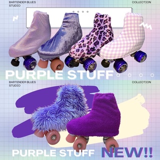 COVER SKATE Purple Stuff ธีมม่วง ที่คลุมสเก็ต กันรอยถลอก โรลเลอร์สเก็ต อินไลน์ ไอซ์สเก็ต