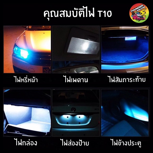 ถูกที่สุด-ไฟt10-ไฟส่องป้าย-ไฟหรี่-ขั้วt10-หลอดไฟ-led