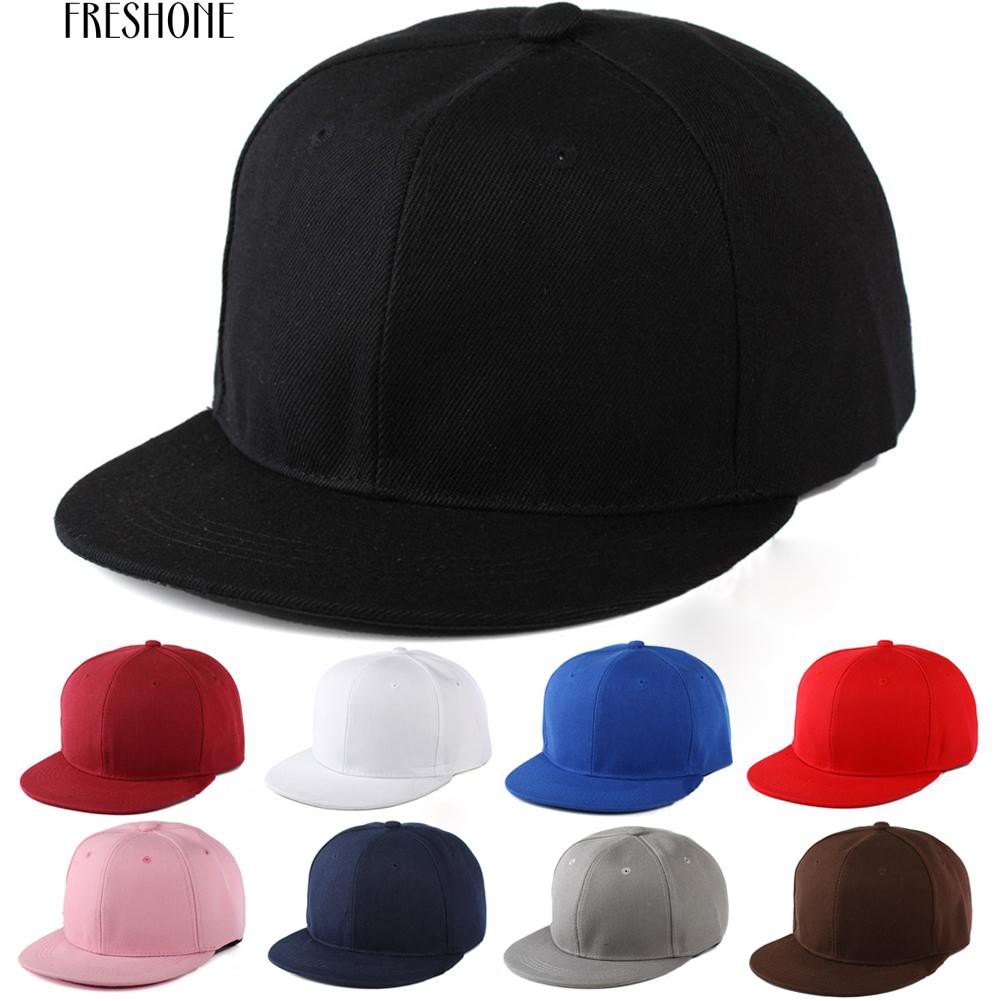 ภาพหน้าปกสินค้าเฟรสโน Unisex Fashion Blank Plain หมวก Snapback หมวก Hip-Hop แบบปรับได้ B-Boy Baseball