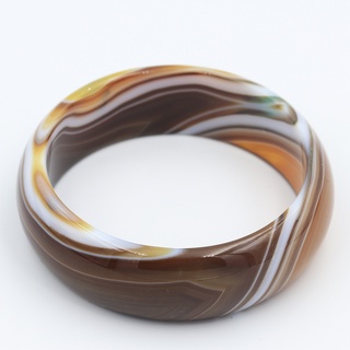 กำไลอาเกต Agate bangle หน้ากว้าง 22 มม. วงใน 63 มม.