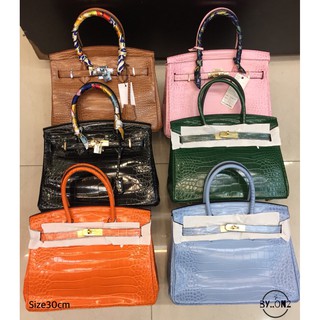 เช็คก่อนสั่ง 💞Birkin croco Size 25&amp;30 cm💞 หนังเงา 9 สี