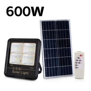 Solar LED สปอตไลท์ โซล่าเซลล์  600W เปลี่ยนแบตเตอรี่ได้แสงสีขาว สว่างถึงเช้า ใช้งานต่อเนื่อง 6-8 ชั่วโมง