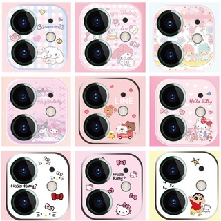 Sanrio Melody Hello Kitty ฟิล์มกล้องสี Apple เลนส์ฟิล์มกระจกนิรภัย HD ฟิล์มเลนส์