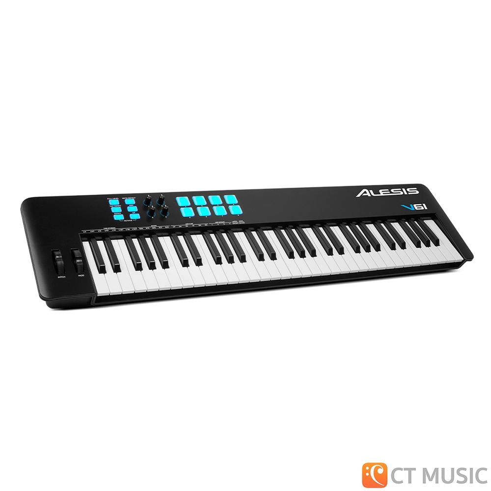 จัดส่งทุกวัน-alesis-v61-mkii-61-key-usb-midi-keyboard-controller-คีย์บอร์ดใบ้-midi-keyboard-controller