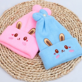 หมวกเด็ก ลายกระต่ายสำหรับฤดูใบไม้ร่วงและฤดูหนาว หมวกเด็กอบอุ่น SJ4060