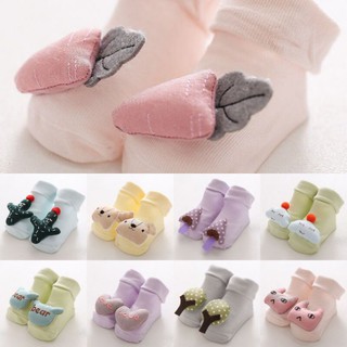 Babybug🌟 ถุงเท้าเด็ก​ มีกันลื่น สำหรับ เด็กอ่อน ทารก 0-1 ขวบ​  ผ้านิ่ม​ ระบายอากาศ​ ใส่สบาย❤️