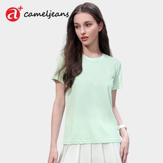 Cameljeans เสื้อยืดแขนสั้น แบบแห้งเร็ว ระบายอากาศ สําหรับผู้หญิง