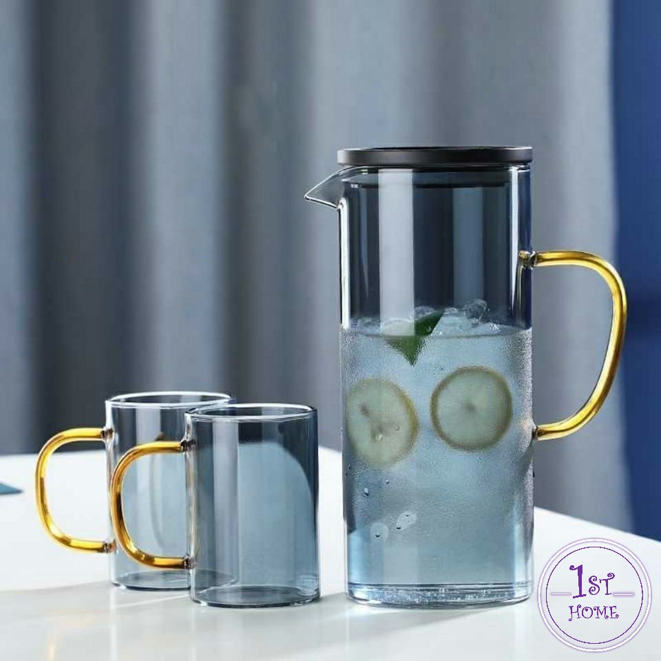 ถ้วยแก้วน้ำ-เยือกน้ำแก้วมีฝาพลาสติก-kettle-water-cup