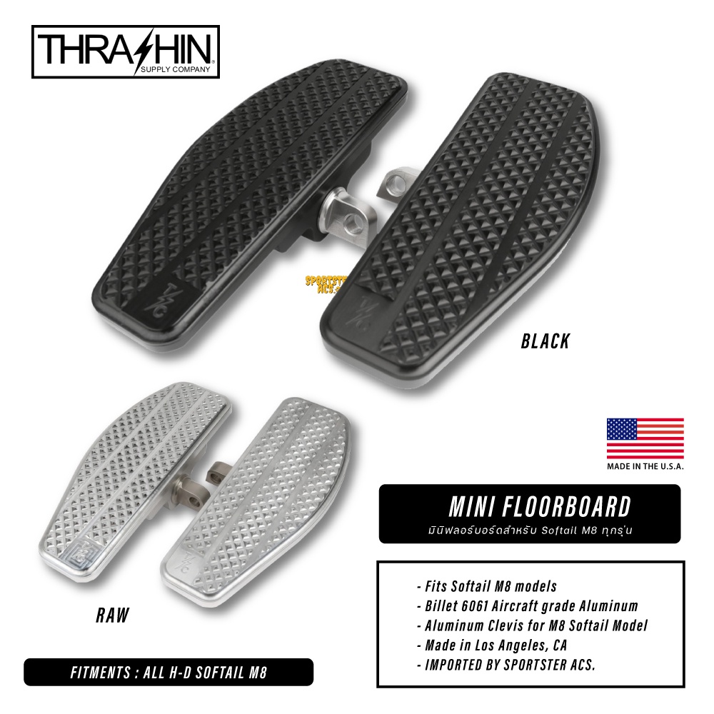 **ฟรีส่งผ่อน0** Thrashin Supply Mini Floorboard สำหรับ Harley