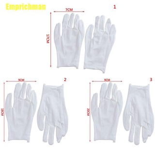 (Emprichman) ถุงมือผ้าฝ้าย สีขาว น้ําหนักเบา สําหรับใส่ทํางาน