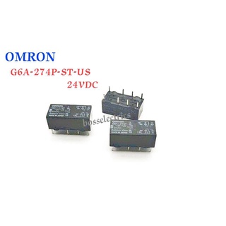 G6A-274P-ST-US-24VDC  OMRON RELAY 24VDC 8ขา ทนกระแส 1A  250Vac👉👉พร้อมส่ง